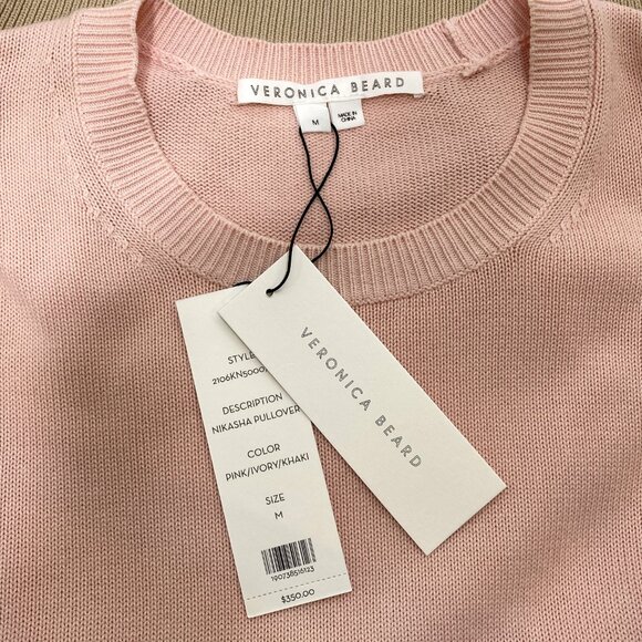 VERONICA BEARD Pink, Ivory and Tan Ombre 'Nikasha' Pullover Sweater - Picture 5 of 7